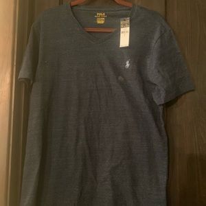 NWT! Ralph Lauren blue  v neck t shirt!